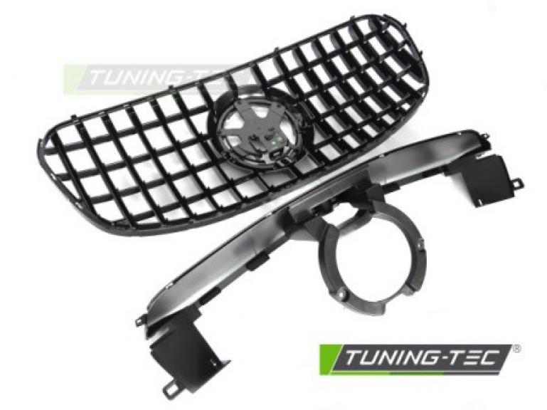 Preview: Upgrade Sportgrill / Kühlergrill passend für Mercedes Benz GLS (X167) Facelift 23+ Hochglanz schwarz /chrom