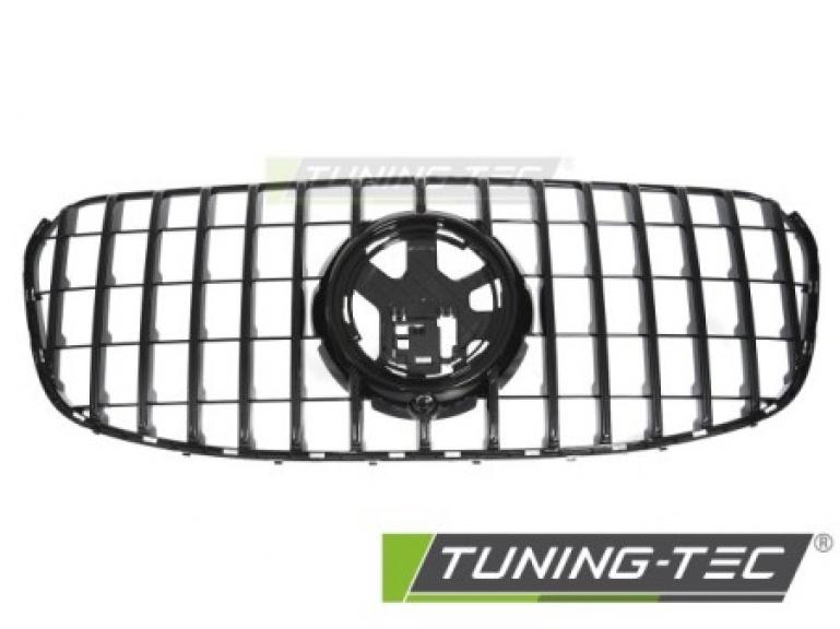 Preview: Upgrade Sportgrill / Kühlergrill passend für Mercedes Benz GLS (X167) Facelift 23+ Hochglanz schwarz /chrom