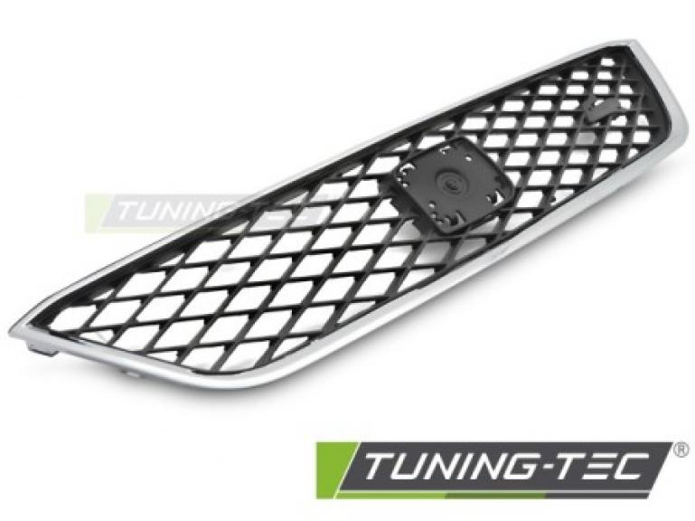 Upgrade Sportgrill / Kühlergrill für Seat Ibiza 6J 12-17 silber / schwarz in Wabengitter Design