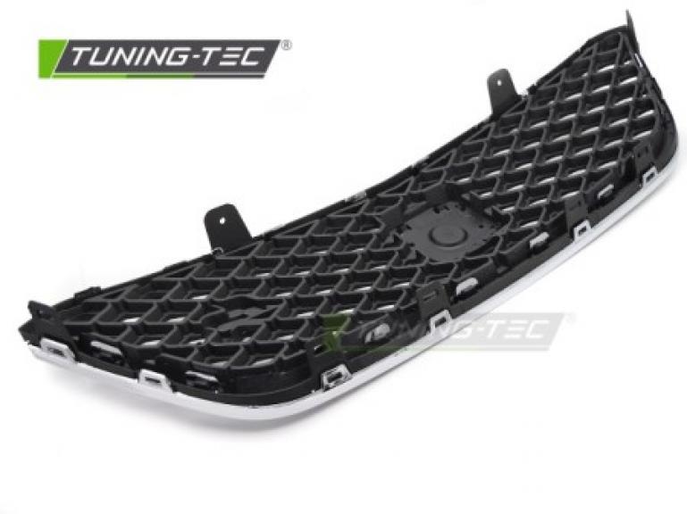 Preview: Upgrade Sportgrill / Kühlergrill für Seat Ibiza 6J 12-17 silber / schwarz in Wabengitter Design