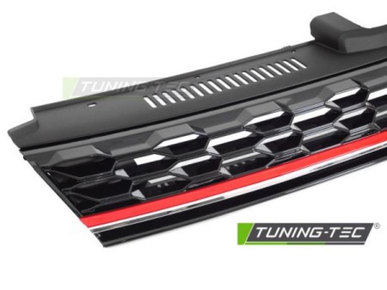 Preview: Upgrade Sportgrill / Kühlergrill für Volkswagen Golf 7 (VII) Facelift 17-20 schwarz/rot in Wabendesign