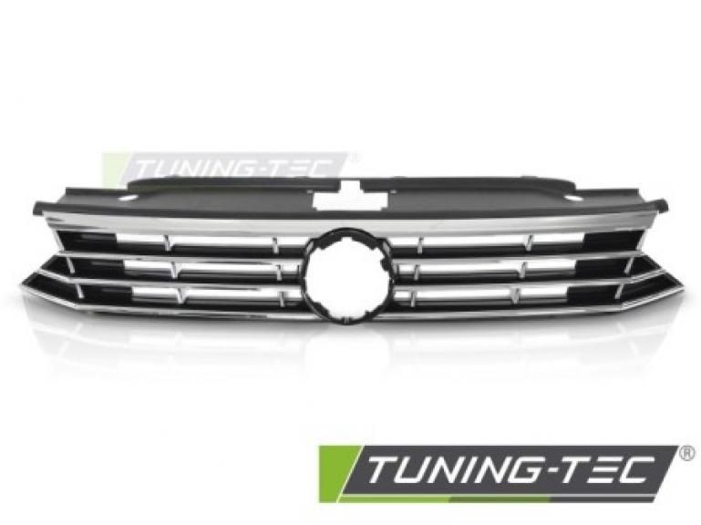 Preview: Upgrade Sportgrill / Kühlergrill für Volkswagen Passat B8 14-19 schwarz/chrom