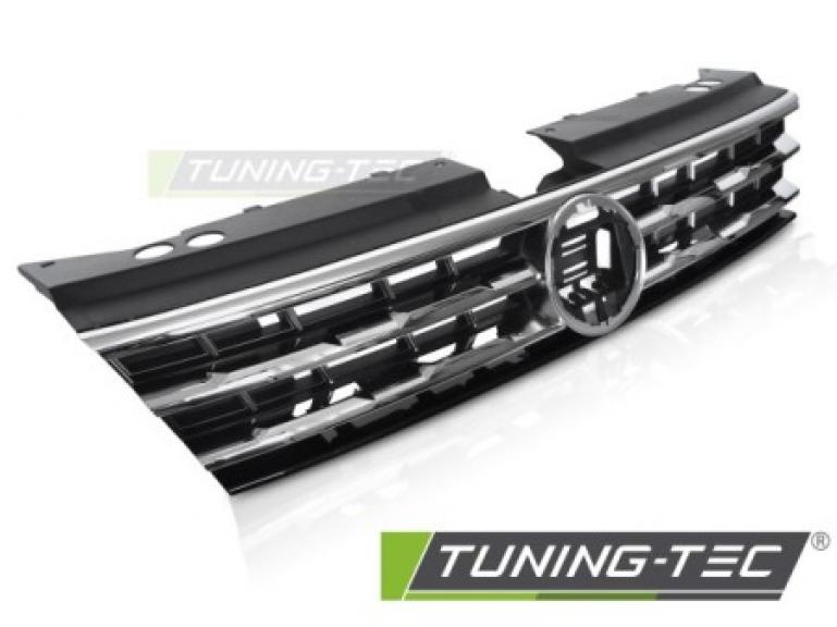 Upgrade Sportgrill / Kühlergrill für Volkswagen Tiguan II 15-20 Hochglanz-schwarz/chrom
