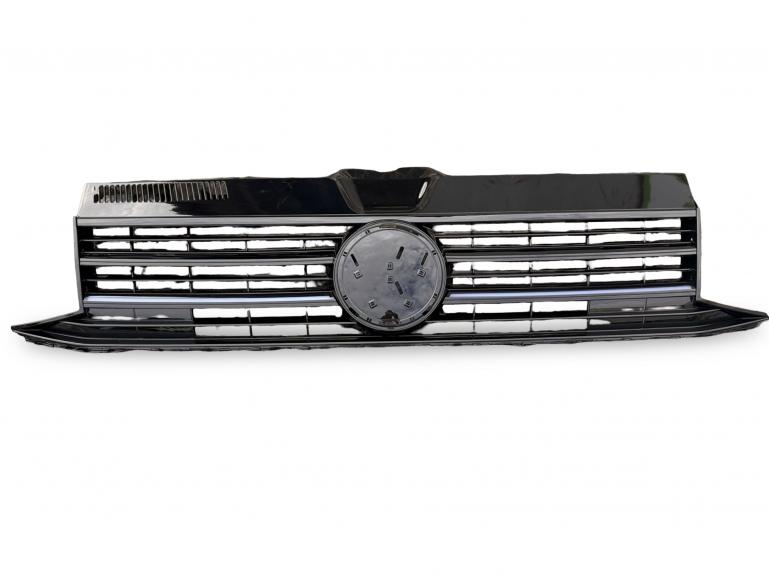 LumiFire Upgrade LED Kühlergrill Sportgrill passend für VW T6 15-19 Hochglanz-schwarz