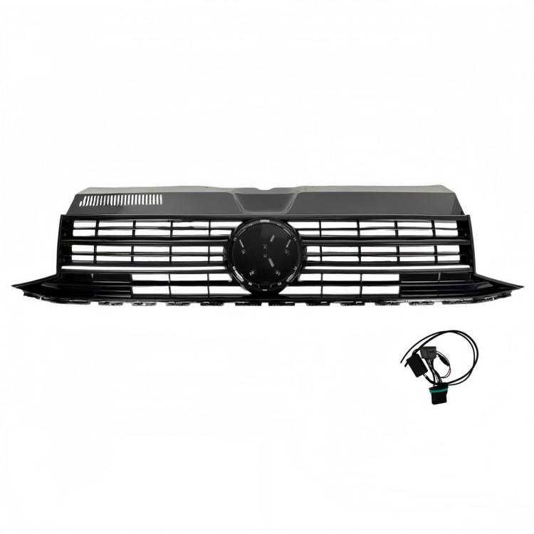 LumiFire Upgrade LED Kühlergrill Sportgrill passend für VW T6 15-19 Hochglanz-schwarz