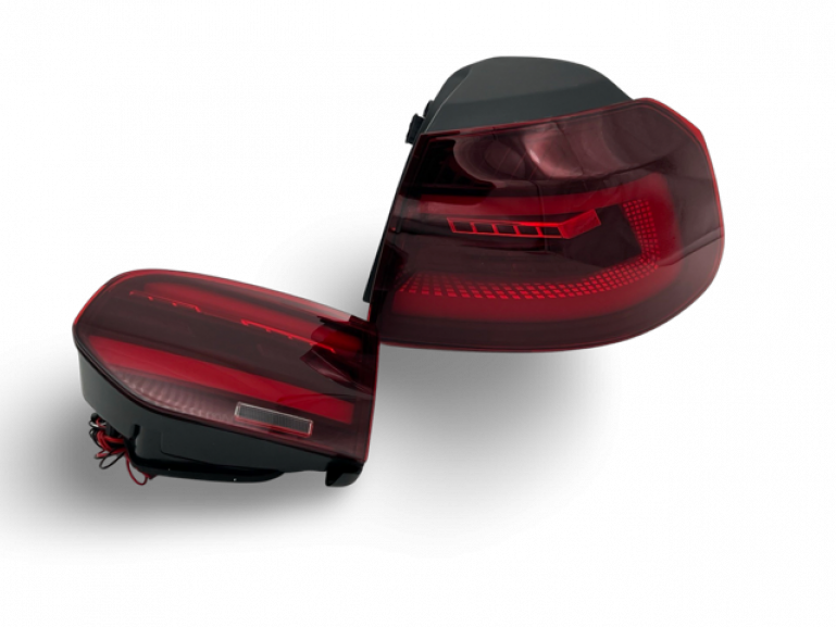 VOLL LED Upgrade Design Rückleuchten für VW Golf 6 (VI) 08-12 kirschrot