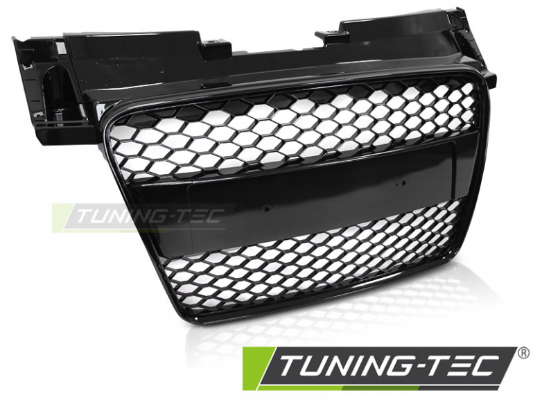 Upgrade Sportgrill / Kühlergrill für Audi TT 8J Coupe/Roadster 06-14 Hochglanz schwarz in Wabendesign