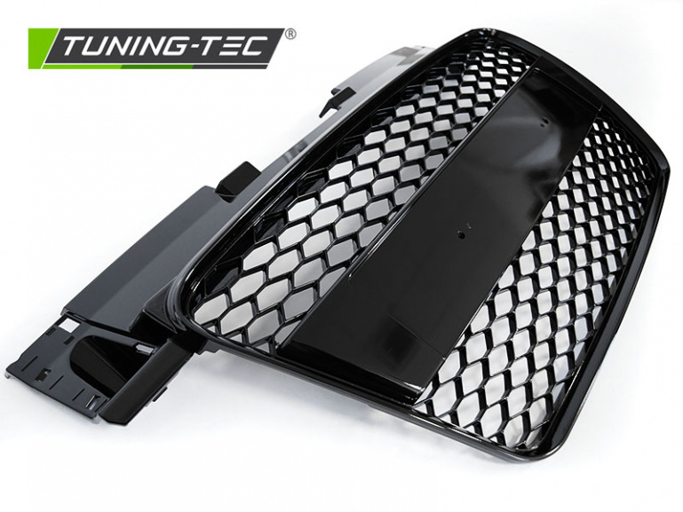 Upgrade Sportgrill / Kühlergrill für Audi TT 8J Coupe/Roadster 06-14 Hochglanz schwarz in Wabendesign