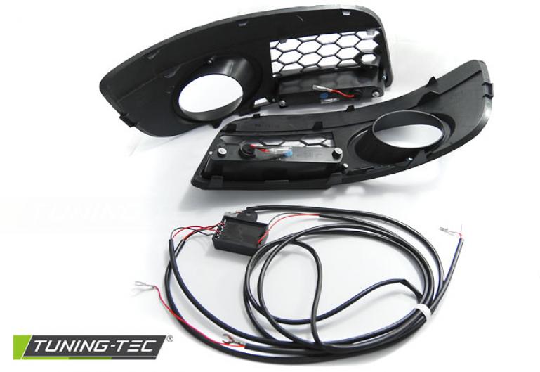 Upgrade LED Tagfahrlicht-Nebelscheinwerfer Blende für VW Golf V 03-09 schwarz