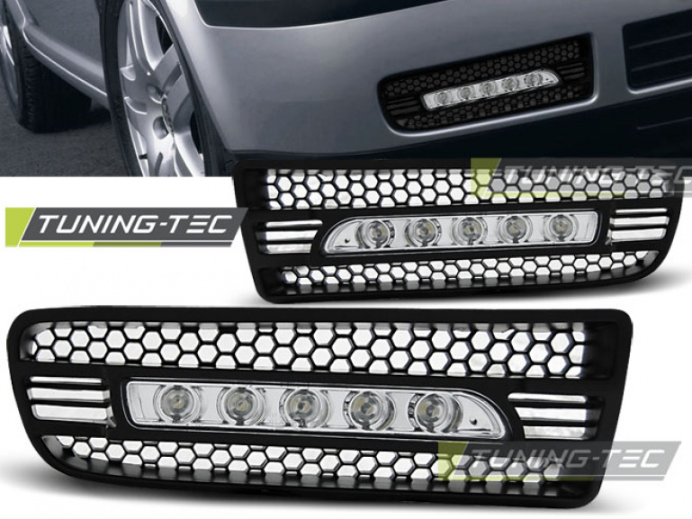 Upgrade LED Tagfahrlicht-Nebelscheinwerfer Blende für VW Golf IV 97-06 schwarz