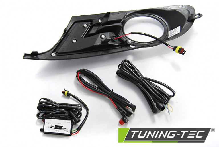 Upgrade LED Tagfahrlicht-Nebelscheinwerfer Blende für VW Golf VI 08-13 schwarz