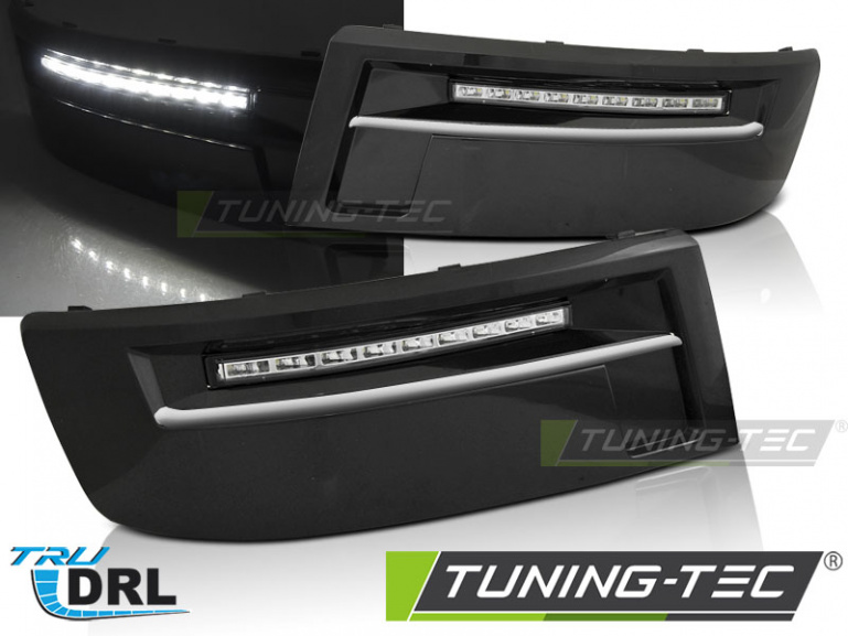Upgrade LED Tagfahrlicht Blende für VW T5.2 GP 10-15 schwarz/chrom