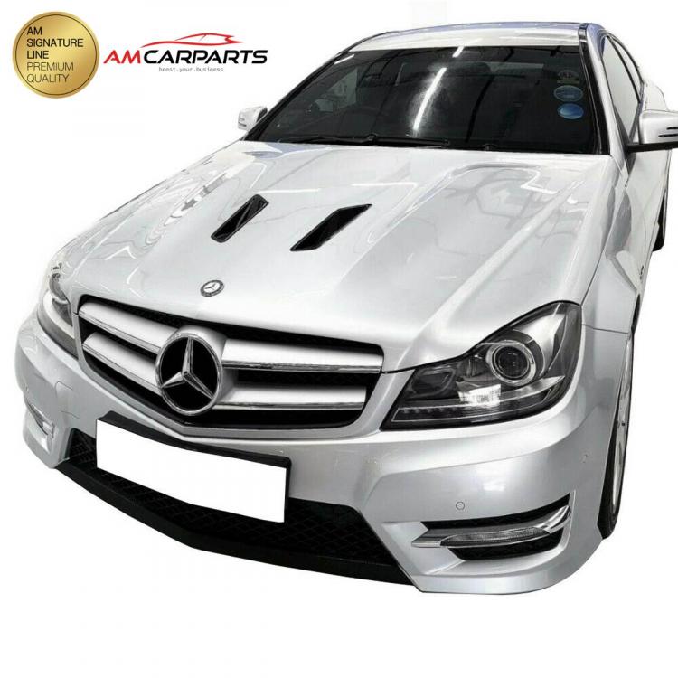 Preview: Upgrade Aluminium Motorhaube passend für Mercedes Benz C-Klasse W204 / S204 / C204 Facelift 11-15