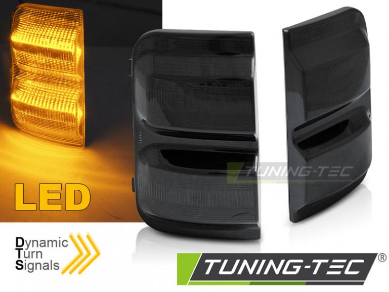 Upgrade LED Seitenspiegel Blinker für Peugeot Boxer II / Fiat Ducato III / Citroen Jumper II Schwarz dynamisch