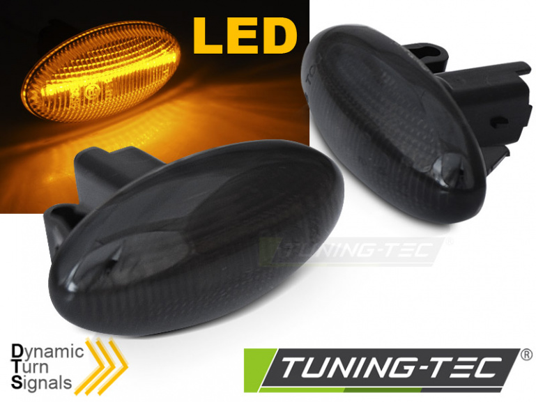 Upgrade LED Seitenblinker für Peugeot  107 / 108 / 307 / 407 / Citroen C1 / C2 / C3 / C4 Schwarz dynamisch