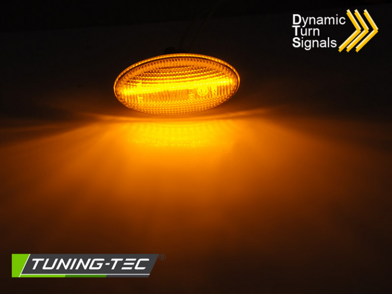 Preview: Upgrade LED Seitenblinker für Peugeot  107 / 108 / 307 / 407 / Citroen C1 / C2 / C3 / C4 Schwarz dynamisch
