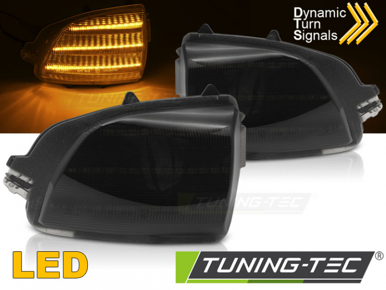 Upgrade LED Seitenspiegel Blinker Set für Volvo XC70 III und XC90 Facelift 06-14 schwarz dynamisch