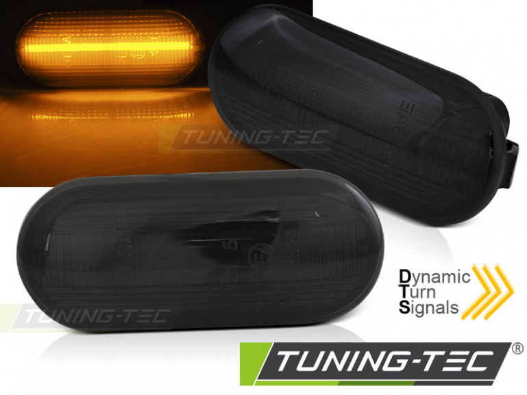 Upgrade LED Seitenblinker für VW T5 03-09 / T5 Facelift 09-15 schwarz/rauch dynamisch