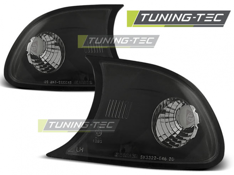 Upgrade Klarglas Frontblinker für BMW 3er E46 Coupe/Cabrio 99-01 schwarz