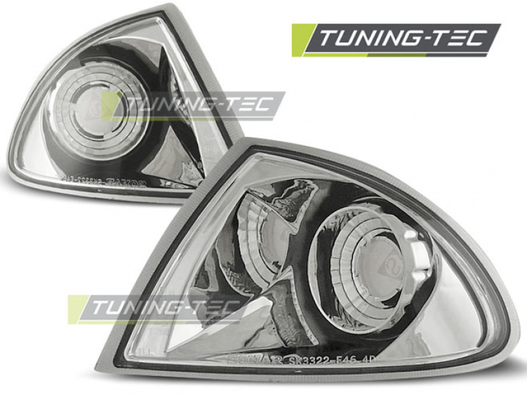 Upgrade Klarglas Frontblinker für BMW 3er E46 Limousine/Touring 98-01 chrom