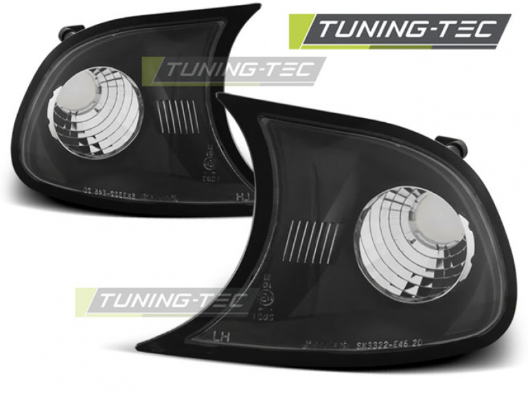 Upgrade Klarglas Frontblinker für BMW 3er E46 Coupe/Cabrio 01-03 schwarz