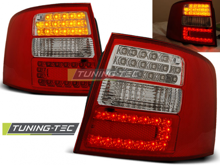 LED Upgrade Design Rückleuchten für Audi A6 4B (C5) Avant 97-04 rot/klar mit LED Blinker
