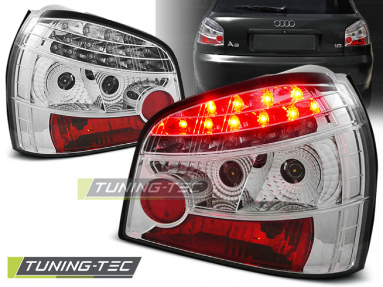 LED Upgrade Design Rückleuchten für Audi A3 8L 96-00 chrom