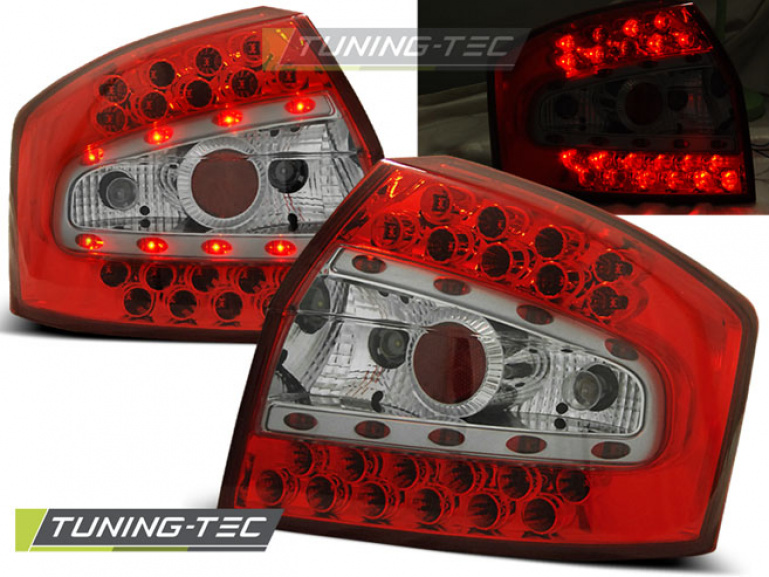 LED Upgrade Design Rückleuchten für Audi A4 B6 (8E) 00-04 rot/klar