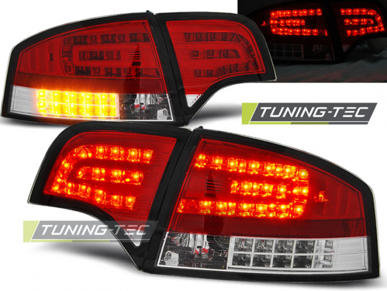 LED Upgrade Design Rückleuchten für Audi A4 B7 (8E) Limousine 04-08 rot/klar