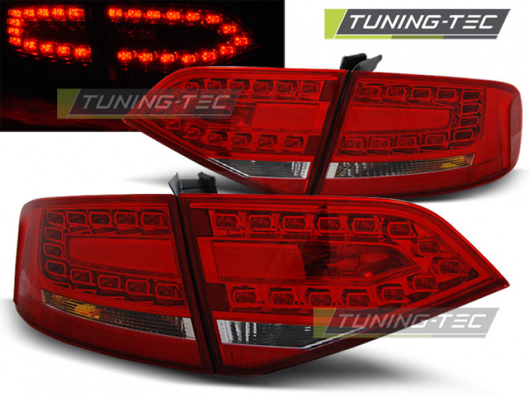LED Upgrade Design Rückleuchten für Audi A4 B8 (8K) Limousine 08-11 rot/klar