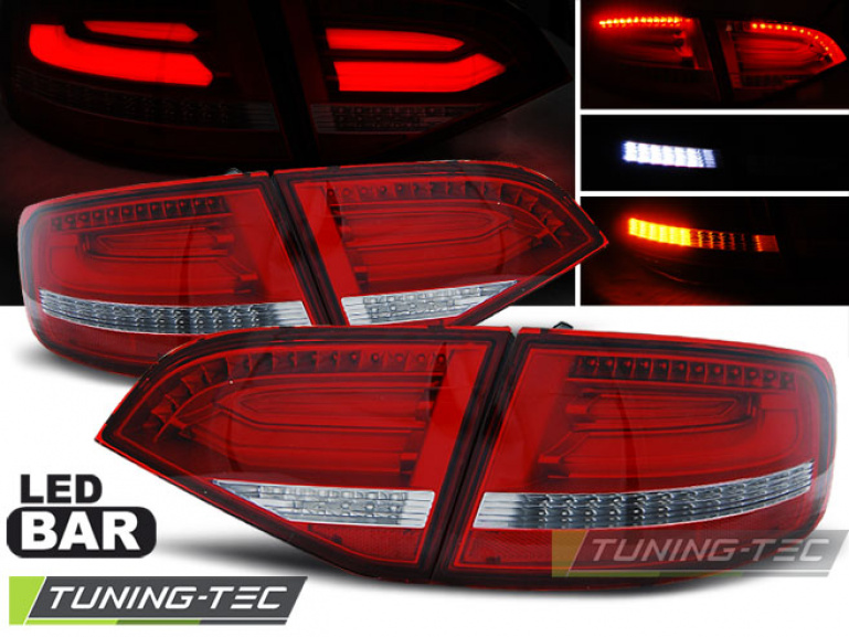 Voll LED Lightbar Design Rückleuchten für Audi A4 B8 (8K) Avant 08-11 rot/klar
