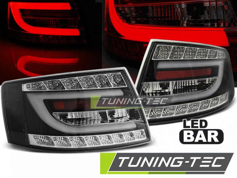 LED Lightbar Design Rückleuchten für Audi A6 4F (C6) 04-08 Limousine schwarz (7Pin)