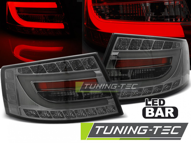 LED Lightbar Design Rückleuchten für Audi A6 4F (C6) 04-08 Limousine rauch (6Pin)