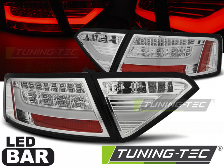 LED Lightbar Design Rückleuchten für Audi A5 07-11 chrom