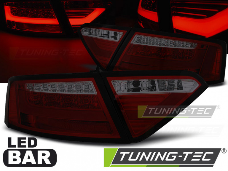 LED Lightbar Design Rückleuchten für Audi A5 07-11 rot/rauch