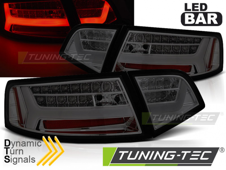 LED Lightbar Design Rückleuchten für Audi A6 4F (C6) Facelift 08-11 Limousine rauch