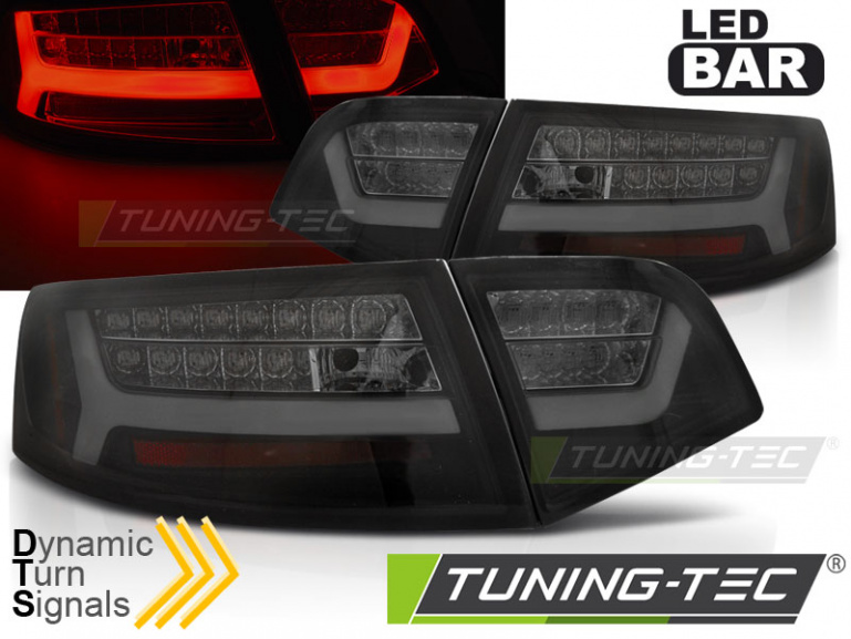 LED Lightbar Design Rückleuchten für Audi A6 4F (C6) Facelift 08-11 Limousine schwarz/rauch