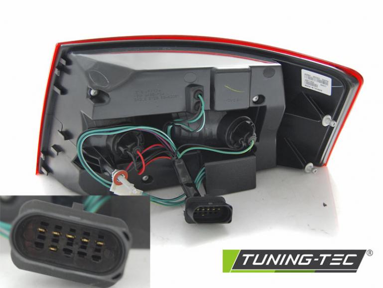 LED Lightbar Design Rückleuchten für Audi A6 4F (C6) 04-08 Limousine rot/klar (6Pin)