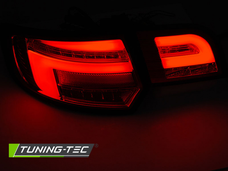 Voll LED Lightbar Design Rückleuchten für Audi A3 8P Sportback 04-08 rot/rauch mit dynamischem Blinker