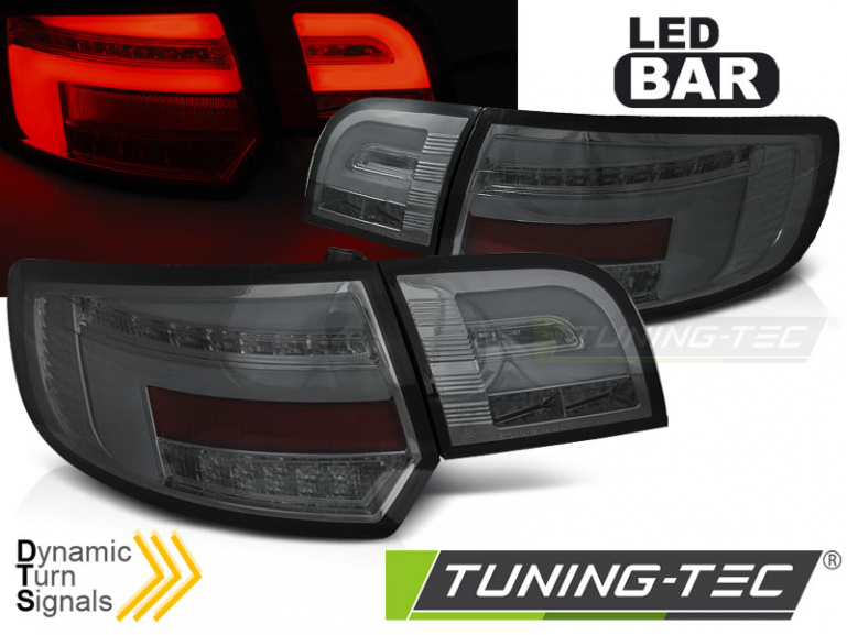 Voll LED Lightbar Design Rückleuchten für Audi A3 8P Sportback 08-12 rauch/chrom mit dynamischem Blinker