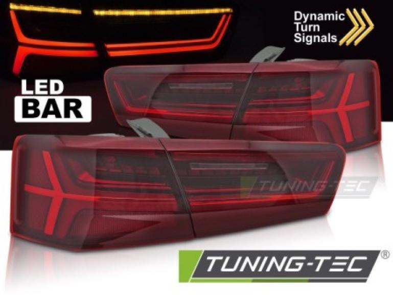 VOLL LED Lightbar Design Rückleuchten Set passend für Audi A6 4G (C7) Limousine 11-14 rot/klar mit dynamischem Blinker