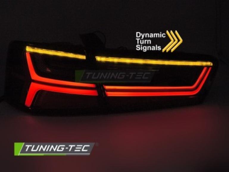 Preview: VOLL LED Lightbar Design Rückleuchten Set passend für Audi A6 4G (C7) Limousine 11-14 rot/klar mit dynamischem Blinker