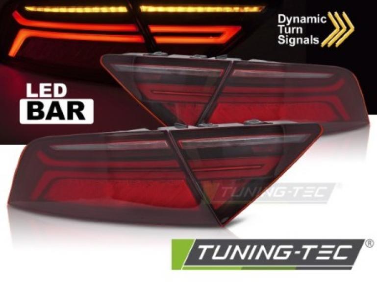 Voll LED Lightbar Design Rückleuchten Set passend für Audi A7 C7 (Vorfacelift) Sportback 10-14 rot/rauch mit dyn. Blinker