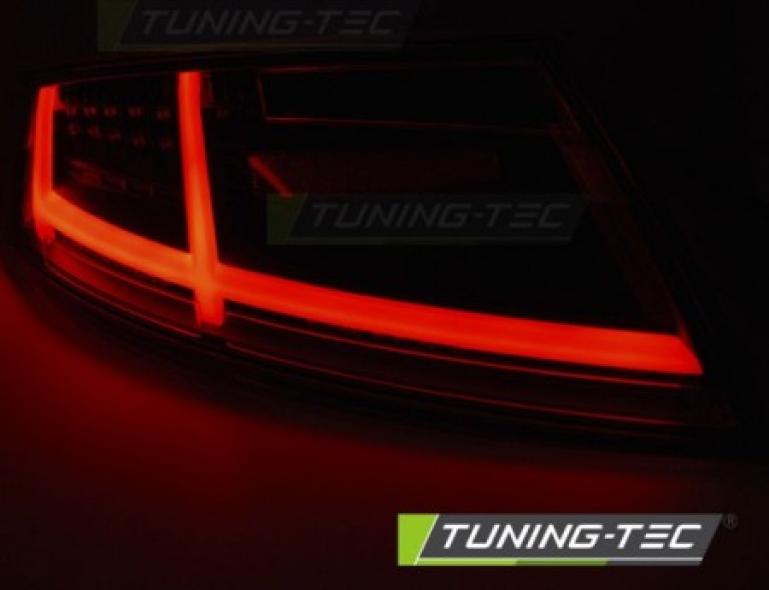 Preview: Voll LED Lightbar Design Rückleuchten passend für Audi TT 8J 06-14 schwarz/rauch mit dynamischem Blinker