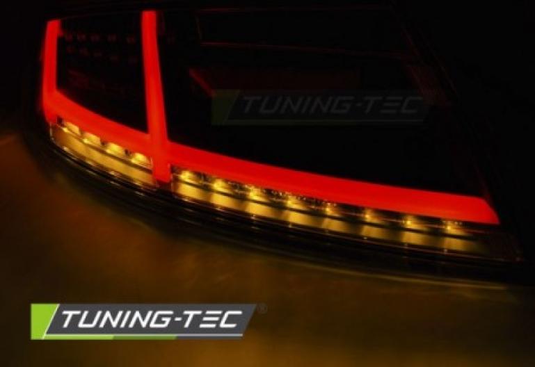 Preview: Voll LED Lightbar Design Rückleuchten passend für Audi TT 8J 06-14 schwarz/rauch mit dynamischem Blinker