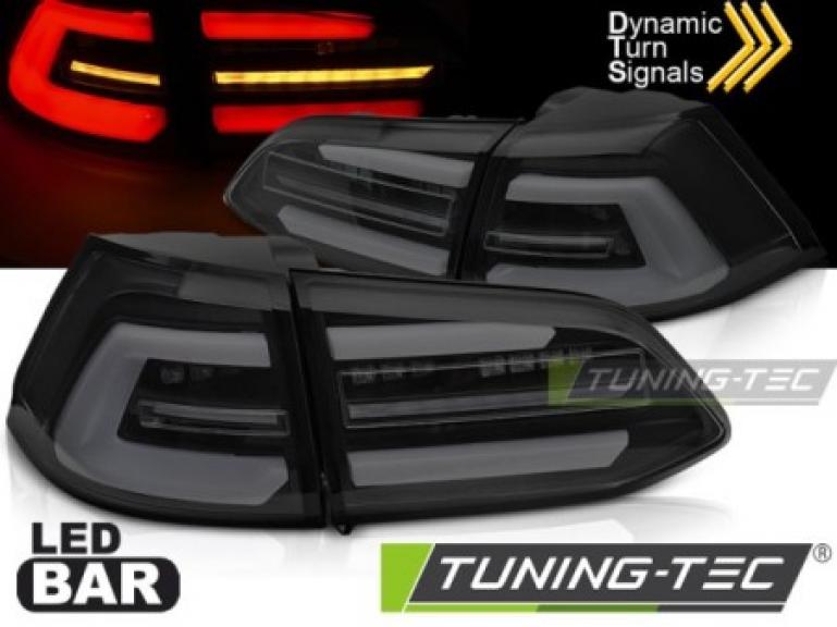 VOLL LED Upgrade Design Rückleuchten Set passend für VW Golf 7 (VII) Variant (Kombi) 12-17 schwarz/rauch mit dynamischem LED Blinker