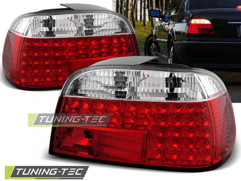 LED Upgrade Design Rückleuchten für BMW 7er E38 94-01 rot/klar