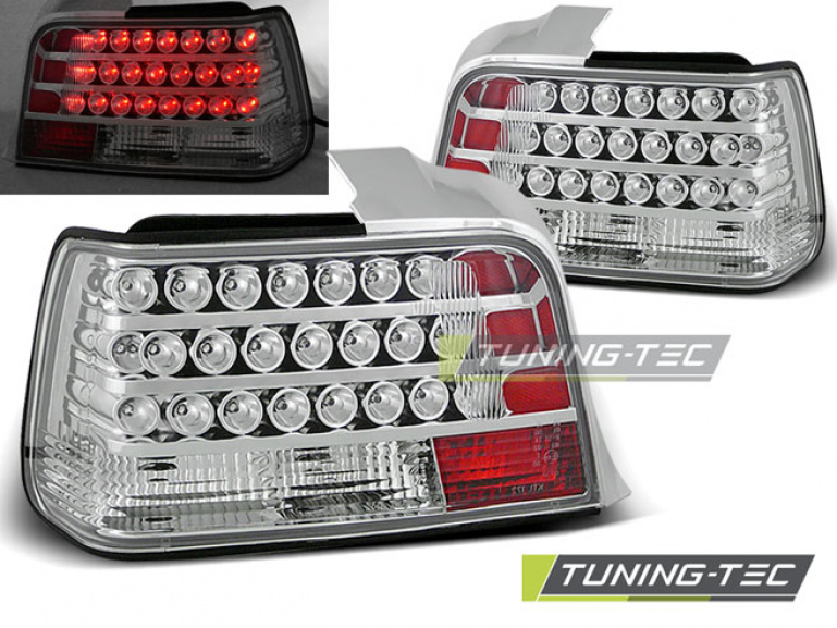 LED Upgrade Design Rückleuchten für BMW 3er E36 Limousine 90-99 chrom