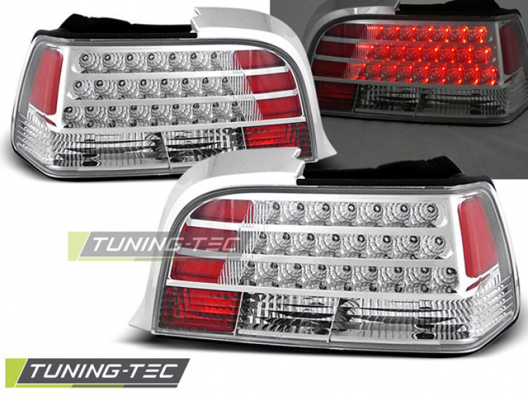 LED Upgrade Design Rückleuchten für BMW 3er E36 Coupe 90-99 chrom