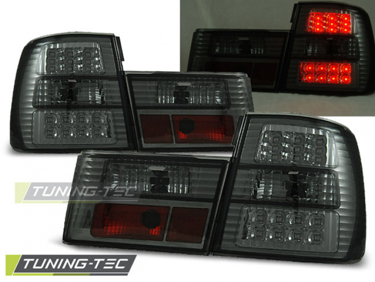 LED Upgrade Design Rückleuchten für BMW 5er E34 88-95 schwarz/rauch